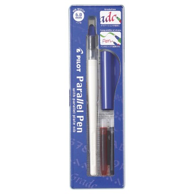 PILOT Nalivpero za kaligrafiju Parallel Pen FP3-60-SSN, 6,0 mm, sivo/plavo