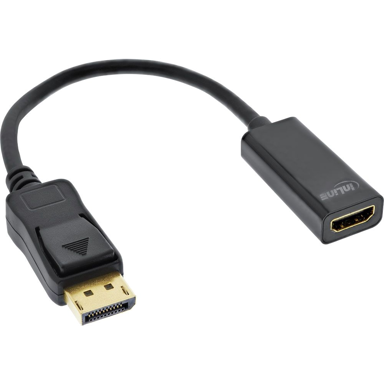 INLINE DisplayPort na HDMI adapter kabel 0,15 m, crni