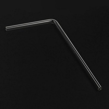 ALPHACOOL Cijev 90° HardTube, 16/11mm, borosilikatno staklo, 20/40cm, prozirno