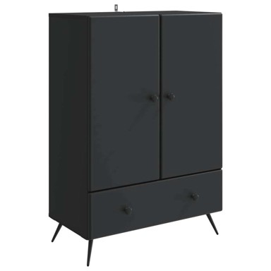 Krevet s ladicama, 66 x 34,5 x 95 cm, konstruirano drvo, crna