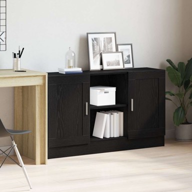 Sideboard, 120x30.5x70 cm, drveni materijali, crna oštra