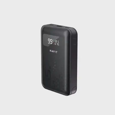 HAVIT Powerbank PB5211, 10. 000 mAh, 45W, LED, crni