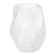 CASA SELECCIÓN Vaza staklena Clara, visina 17 cm