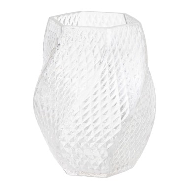 CASA SELECCIÓN Vaza staklena Clara, visina 17 cm