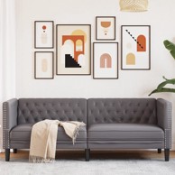 CHESTERFIELD Fotelja 3-sjed, siva umjetna koža