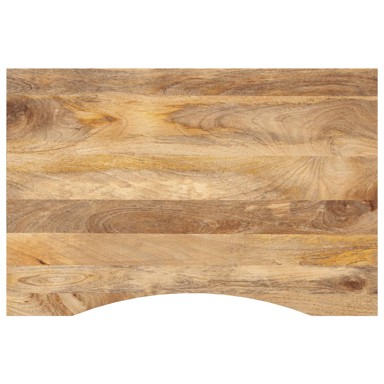Ploča za radni stol zaobljena 100 × 60 × 2,5 cm, drvo mango