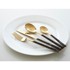 PREMIER HOUSEWARES Set pribora za jelo 16 kom Avie, željezo, crni/zlatna