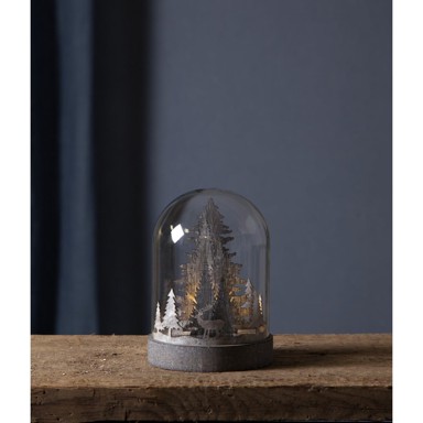 STAR TRADING Smeđi božićni svjetlosni ukras ø 12,5 cm Kupol 