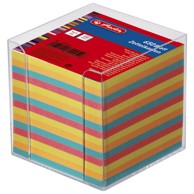 HERLITZ Blok kocka PVC s papirom u boji 1600253, 9,5 x 9,5 x 9,5 cm