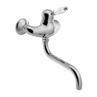 SAPHO Zidna slavina za umivaonik Kirké White (s 1 izlazom), srebrna