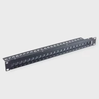 ROLINE VALUE Patch panel Keystone 19, 24 porta, Cat6A, oklopljen, 1U, crni