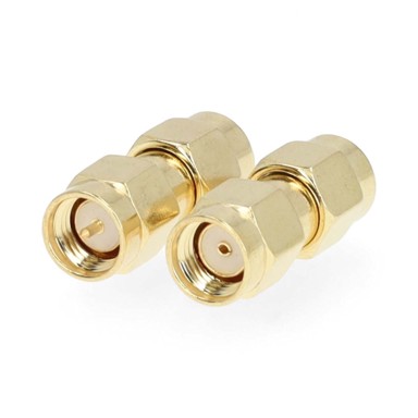 NEDIS RP-SMA adapter muški – SMA muški, 50 Ω, pozlaćeni, 2 kom.