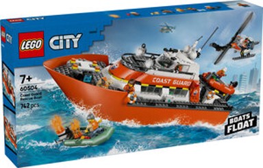 LEGO Set za slaganje Brod i helikopter obalne straže 60504