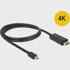 DELOCK Adapter mini DisplayPort na HDMI muški 1 m crni  