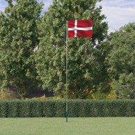 Danska zastava i jarbol, aluminijska, 5,55 m