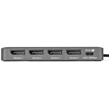 STARTECH Docking stanica QUAD-USB-DP-ADAPT USB 3.2 Gen 1 Type-C, siva