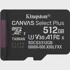 KINGSTON Memorijska kartica microSDXC Canvas Select Plus, 512GB, crna, UHS-I, U3, Class 10, V30