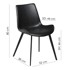 DAN-FORM DENMARK Crna stolica od umjetne kože za blagovaonicu Hype