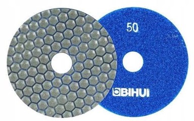 Dijamantni disk na čičak za suho poliranje DPP405, 100 mm, granulacija 50