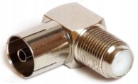 Kutni IEC antenski adapter na F utičnicu