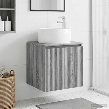 Umivaonik s policom, 49,5 x 44,5 x 66 cm, sonoma siva
