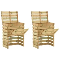 Rešetkasti vrtni komposter 2 kom 80 x 50 x 100 cm od borovine