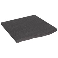 Zidna polica tamnosiva 60 x 60 x 4 cm od obrađene hrastovine