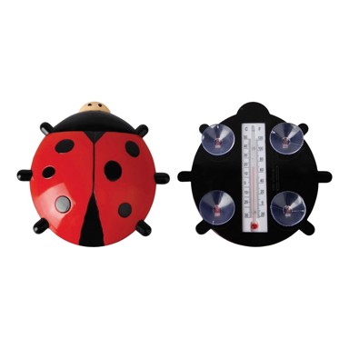 ESSCHERT DESIGN Unutarnji termometar Ladybird, metal/glas, prirodna