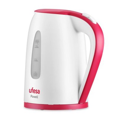 UFESA Kuhalo za vodu Powell, 2200 W, 1,7 l, crveno-bijelo