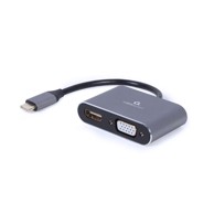 CABLEXPERT USB grafički adapter, A-USB3C-HDMIVGA-01, sivo