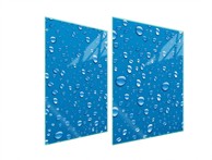 TMK Staklena zaštita za štednjak ili ploču za kuhanje 70x52, drops