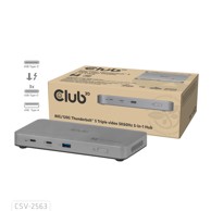 CLUB3D Thunderbolt 5 hub CSV-2563, 5-u-1, trostruki 5K 60 Hz video, 180 W