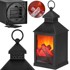 SPRINGOS Dekorativni LED lampion, crni
