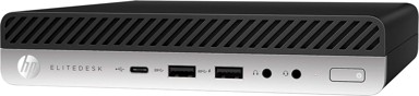HP Stolno računalo EliteDesk 800 G5 Mini / Intel Core i5-8500T, 16 GB RAM, 256 GB SSD, Windows 11 Pro, crna (obnovljen)