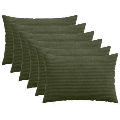 HEERLEN Presvlake za jastuke 6 kom. 30 x 50 cm, zeleni kord
