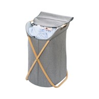 WENKO Košara za rublje s okvirom od bambusa Bahari Bamboo, 79 l