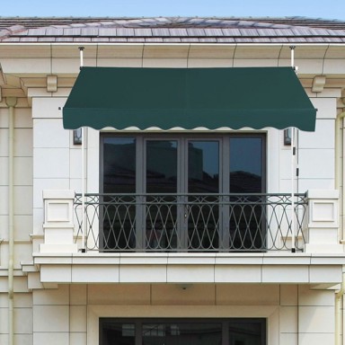 COSTWAY Ručni nadstrešnik 250 cm, zeleni