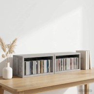 Stalak za CD-ove, 2 kom., 40 × 17 × 17 cm, siva Sonoma