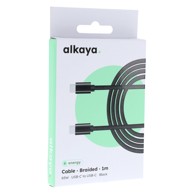 ALKAYA Kabel Speed Flex podatkovni, pleteni, 65 W, 1 m, crna