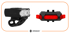 SPRINGOS Set svjetala za bicikl USB, prednje + stražnje
