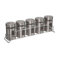 FIVE Posuda za začine set na inox stalku 6/1