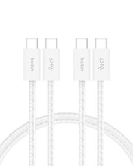 BELKIN Pleteni USB-C – USB-C kabel, 1,5 m, 240 W, 2 kom.