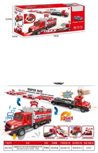 Dječja igračka kamion s prikolicom, 2 u 1, crveni