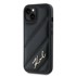 KARL LAGERFELD Dijagonalno prošivena crna maskica za Apple iPhone 15