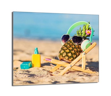 TMK Staklena zaštita za štednjak ili ploču za kuhanje 60x52, ananas
