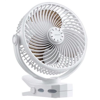 VEVOR Prijenosni ventilator s kopčom, 235 x 90 x 277 mm, bijeli