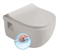 SAPHO WC školjka viseća BRILLA, rimless, 36.5x53 cm, latte mat
