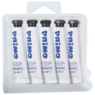 PRIMO Boja tempera 440TRA100, aluminijska tuba, 12 ml, PK5, blister pakiranje, bijela