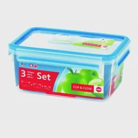 EMSA Set posuda za hranu Clip & Close, 0.55L / 1.0L / 2.3L