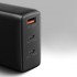 AXAGON Zidni punjač ACU-DPQ100, crni, GaN, 3x port (USB + dual USB-C), 100W